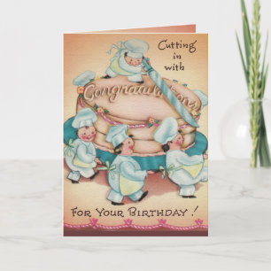 Bakers Cake Birthday Card Karte