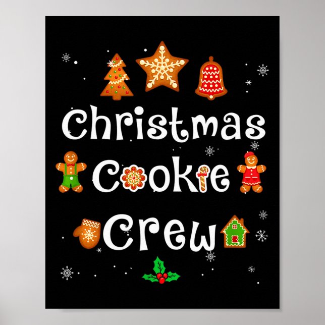 Bakers Christmas Cookie Crew Family Baking Team Ho Poster (Vorne)