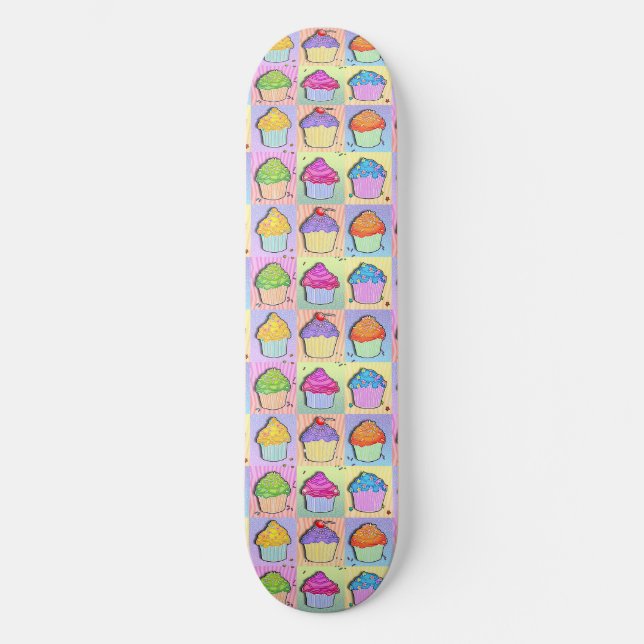 Baker's Dutzend Cupcakes Skateboard (Vorderseite)