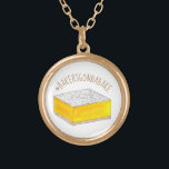 Bakers Gonna Bake Hashtag Yellow Lemon Square Bar Vergoldete Kette<br><div class="desc">Das Design zeigt eine originelle Marker-Illustration eines leckeren Teppichs aus gelbem Zitronenpudding mit Zitronenviertel und einem Staubzucker. Ideal für Ihren Lieblings-Feinschmecker, Bäcker oder Konditorei-Koch! Diese Zitronendessertabgebildet ist auch auf anderen Produkten erhältlich. Viele weitere illustrierte Feinschmecker Designs sind auch in diesem Shop erhältlich! Sehen Sie nicht genau, wonach Sie suchen? Kontaktieren...</div>