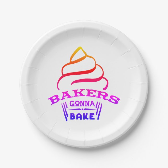 Bakers Gonna Bake Pappteller (Vorderseite)