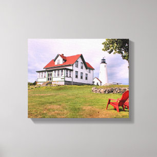 Bakers Island Lighthouse MA Wrapped Canvas Leinwanddruck