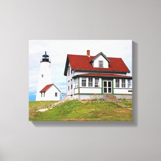 Bakers Island Lighthouse MA Wrapped Canvas Leinwanddruck (Vorderseite)