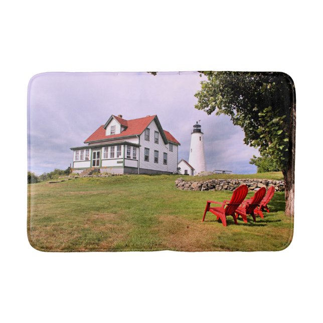 Bakers Island Lighthouse, Massachusetts Badematte (Vorderseite)