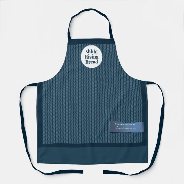 Baker's Sweater Shh Rising Dough Funny Apron Schürze (Vorderseite)