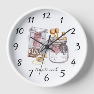 Baker's Zutaten Zeit zum Kochen Uhr