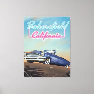 Bakersfield California Reiseplakat Leinwanddruck
