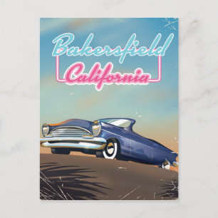 Bakersfield California Reiseplakat Postkarte