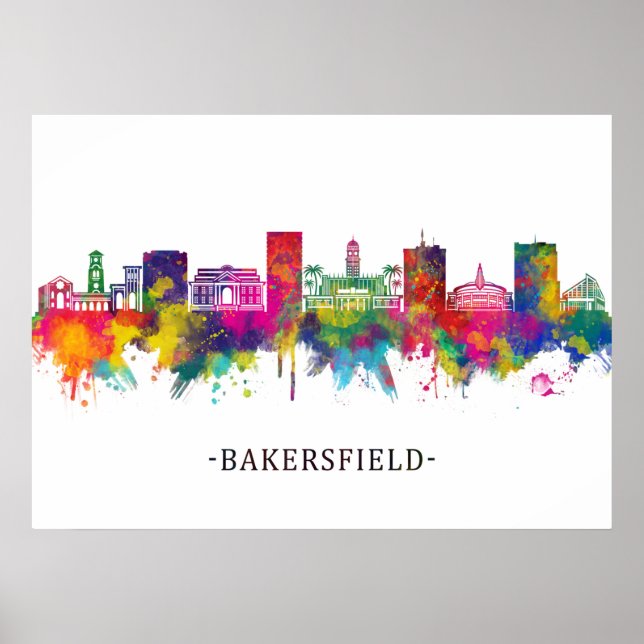 Bakersfield California Skyline Poster (Vorne)