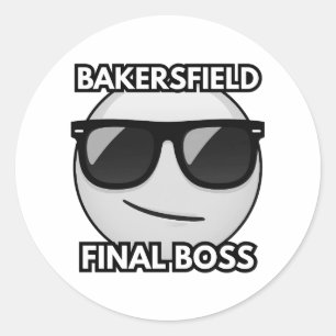 Bakersfield Endboss Cool Emoji Aufkleber