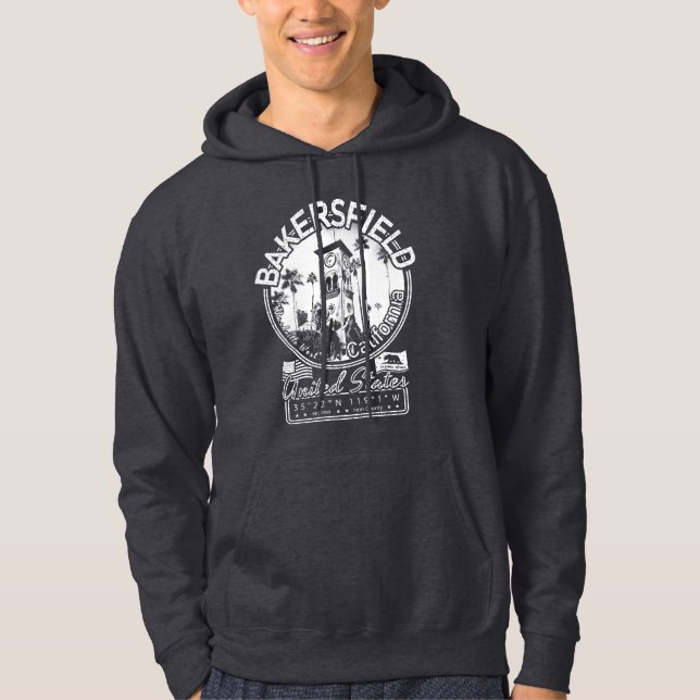 BAKERSFIELD KALIFORNIA WALE MEMORIAL CLOCK TOWER HOODIE (Vorderseite)