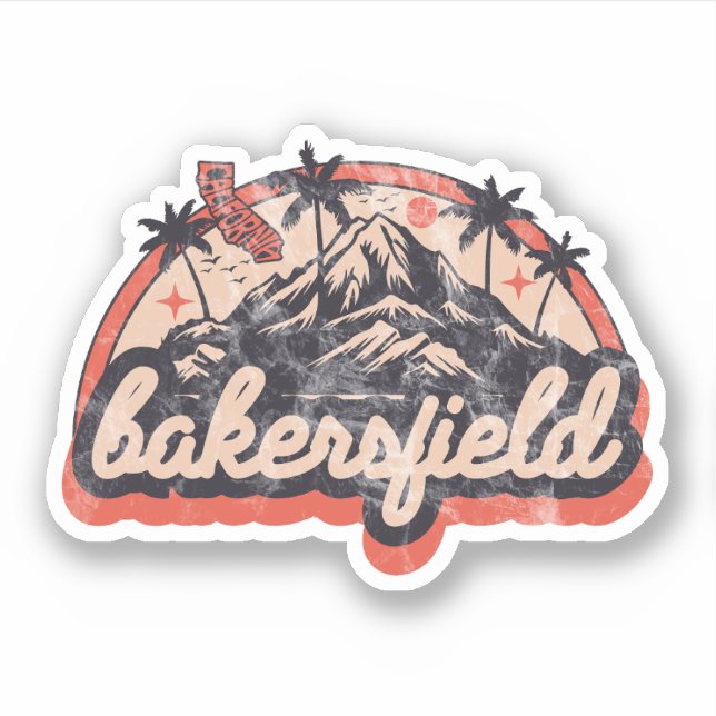 Bakersfield, Kalifornien Aufkleber (Vorderseite)