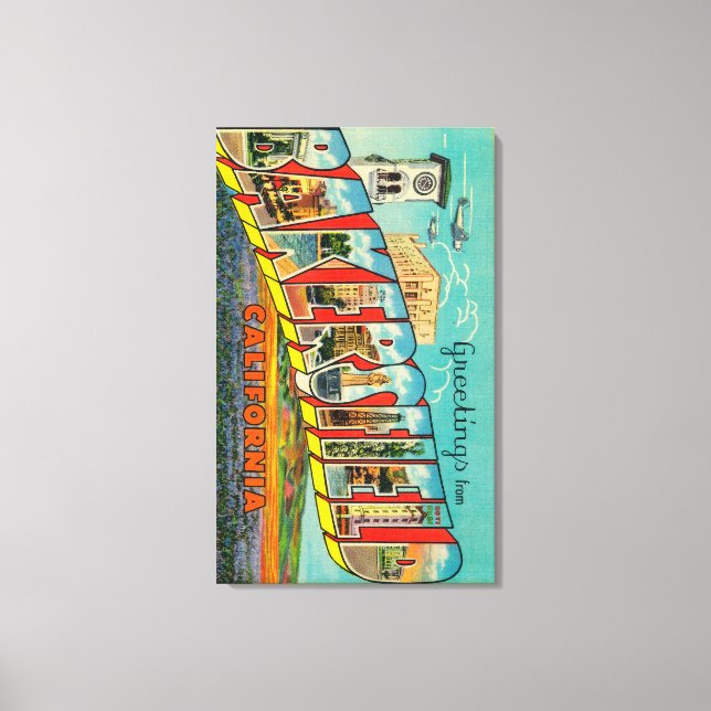 Bakersfield, Kalifornien - Große Briefszenen Leinwanddruck (Vorderseite)