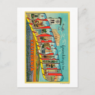 Bakersfield, Kalifornien - Große Briefszenen Postkarte
