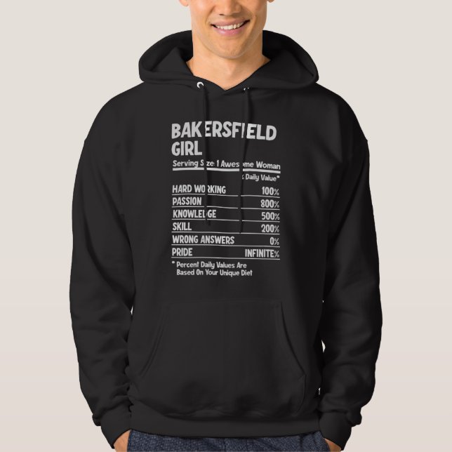 Bakersfield-Mädchen Hoodie (Vorderseite)
