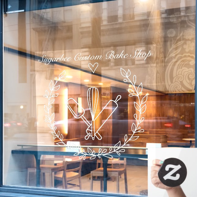 Bakery Bake Shop Business anpassen Fensteraufkleber (Café-Fenster)