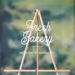 Bakery Branding Business Script Window Glass Acrylschild
