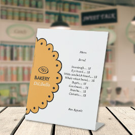 Bakery Brot Illustration Menü & Preisliste Sockelschild