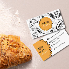 Bakery Brot Illustrationen Visitenkarte