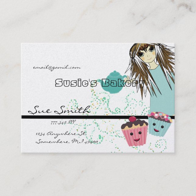 Bakery Business Card Visitenkarte (Vorderseite)