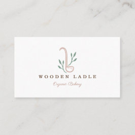 Bakery Business Lady & Natural Floral Logo Visitenkarte