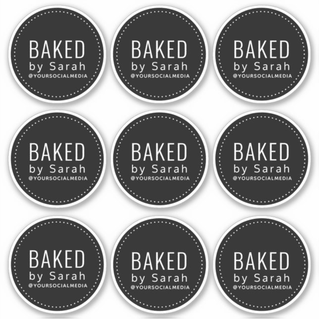 Bakery Business Packing Vinyl Stickers Aufkleber (Vorderseite)