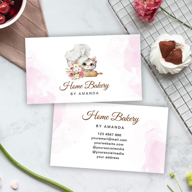 Bakery Chef Kitten Visitenkarte (Von Creator hochgeladen)