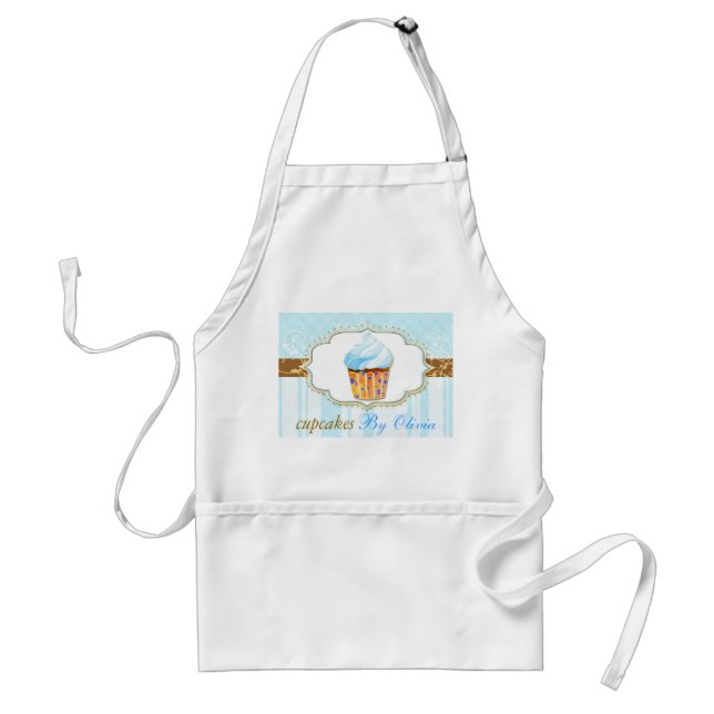 Bakery Cupcake Logo in Soft Blue Schürze (Vorne)