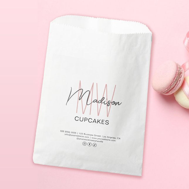 Bakery Custom Monogram Logo Paper Bag Geschenktütchen (Bakery Custom Monogram Logo Paper Bag)