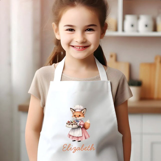 Bakery Fox Cute Personalized Kinderschürze (Von Creator hochgeladen)