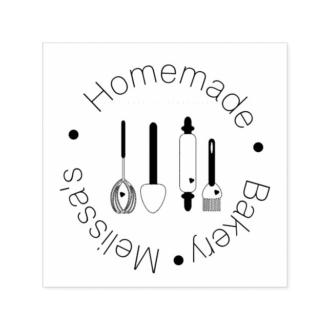 Bakery Logo Baking Utensits hausgemachte Kuchen Permastempel (Design)