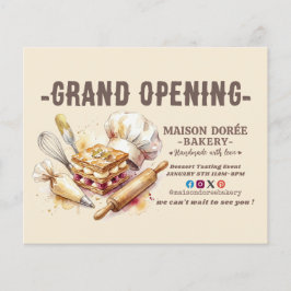 Bakery Pastry Chef Baking Catering Grand Opening Flyer