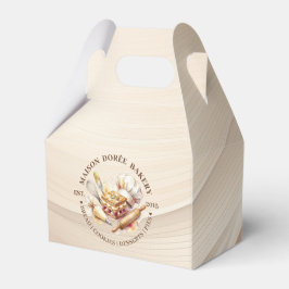 Bakery Pastry Chef Watercolor Gold Baking Catering Geschenkschachtel