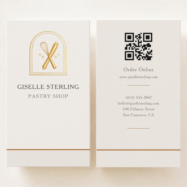Bakery Pastry Shop QR Code Visitenkarte (Von Creator hochgeladen)
