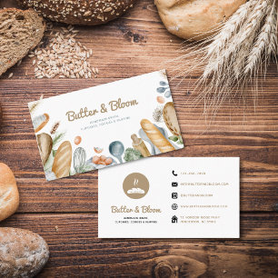 Bakery Social Media Icons Business Card Visitenkarte