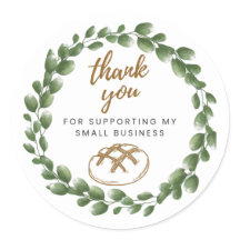 Bakery Sourdough Thank You Round Sticker