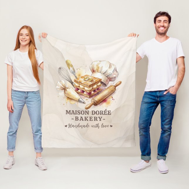 Bakery Store Pastry Chef Dessert Sweets Cake Baker Fleecedecke (Beispiel)