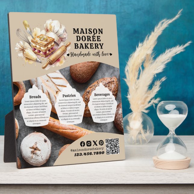 Bakery Store Pastry Chef Desserts Menu Price List Fotoplatte (Seite)