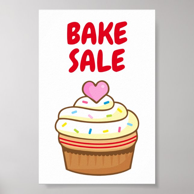 BAKERY-Verkauf Cupcake-Backschild Poster (Vorne)