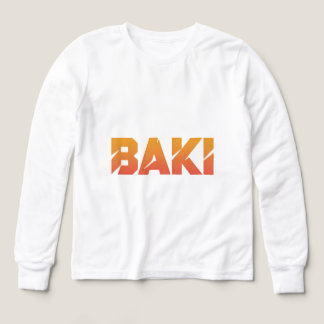 Baki Sonnenuntergangsverlauf Action Anime-Typograf