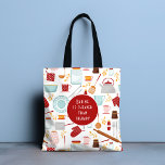 Baking billiger als Therapie Funny Kitchen Red<br><div class="desc">Baking billiger als Therapy Funny Kitchen Red Tragetaschen verfügt über ein buntes Küchenmotiv mit dem bearbeitbaren Text "Backen ist billiger als Therapie" in der modernen Schrift Typografie. Perfektes Geschenk für diejenigen,  die gerne Backen,  Kochen und in der Küche zu Weihnachten,  Geburtstag,  Muttertag. Entworfen von ©Evco Studio www.zazzle.com/store/evcostudio</div>