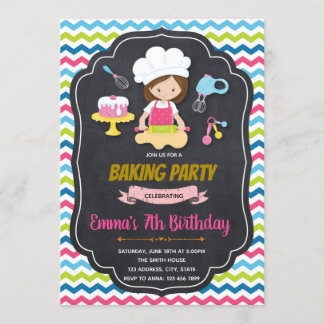Baking Birthday Party Einladung