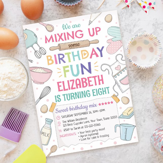 Baking Birthday Party Invitation Einladung (Von Creator hochgeladen)