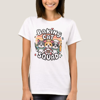 Baking Cat Squad mit süßem Retro-Design T-Shirt