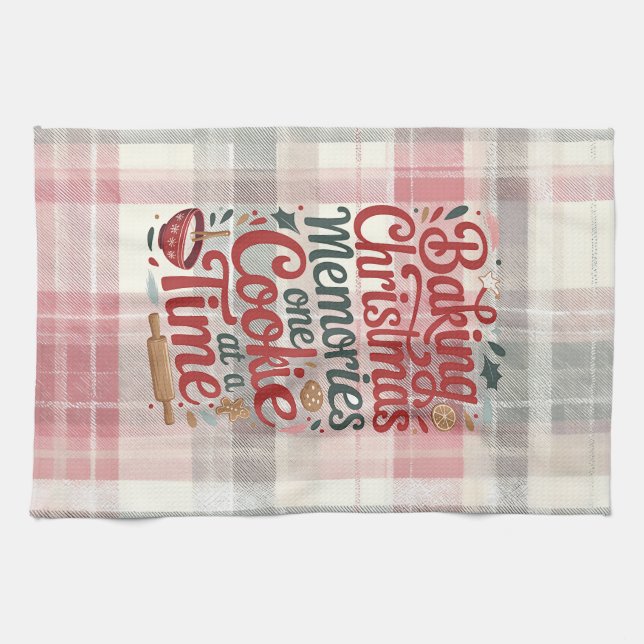 Baking Christmas Memories Kitchen Towel  Geschirrtuch (Horizontal)