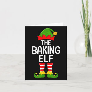 Baking Elf Xmas Matching Family Elf Squad Christma Karte