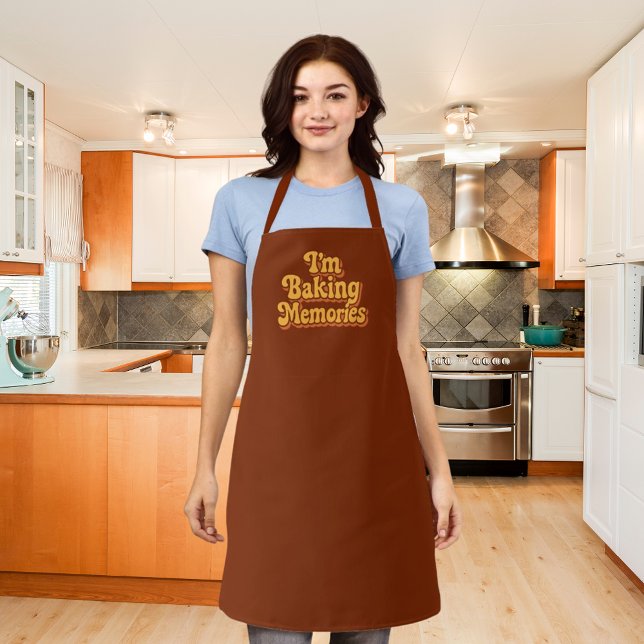 Baking-Erinnerungen braun orange Schürze (Von Creator hochgeladen)