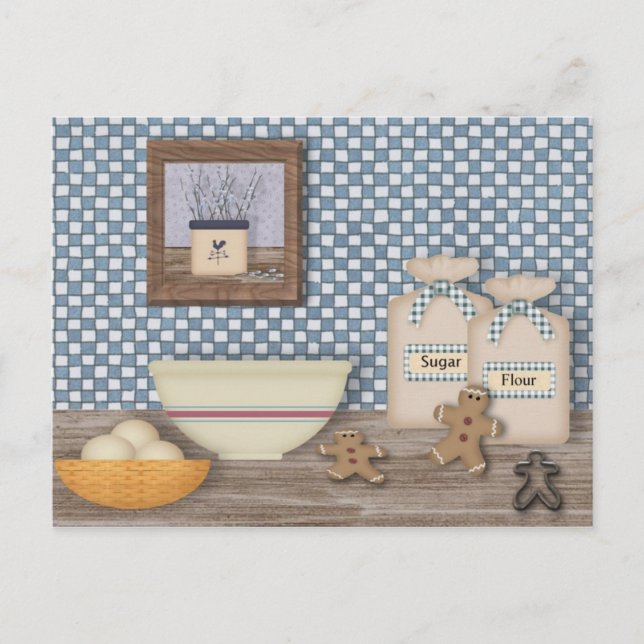 Baking Gingerbrei Men Rezept Karte (Vorderseite)