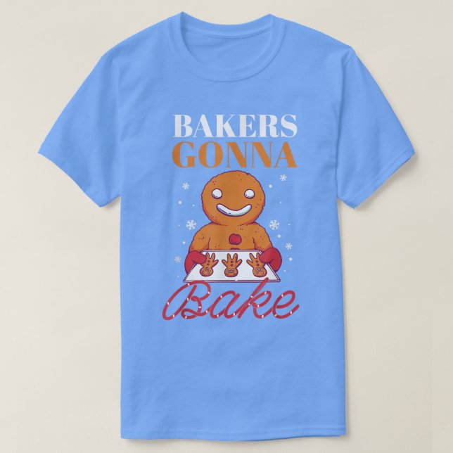 Baking Gingerbrot Mann Weihnachtsbäcker T-Shirt (Design vorne)