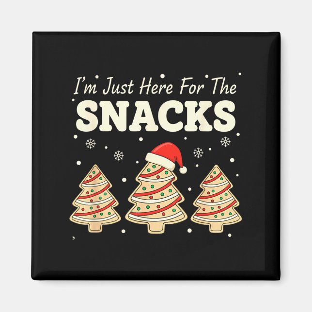 Baking I'm Just Here For The Snacks Christmas Cook Magnet (Vorne)